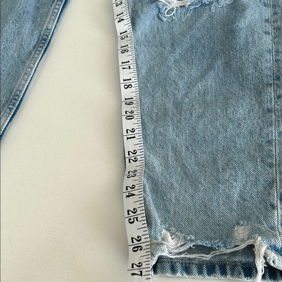 Zara High Rise Blue Distressed Jeans - Picture 11 of 13